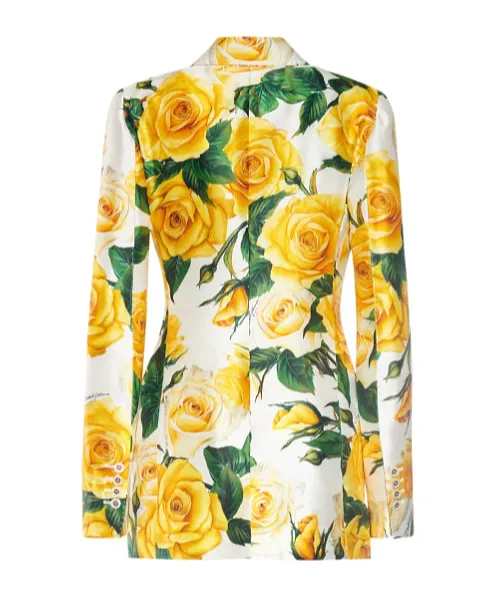 Rose Printed Suit Coat