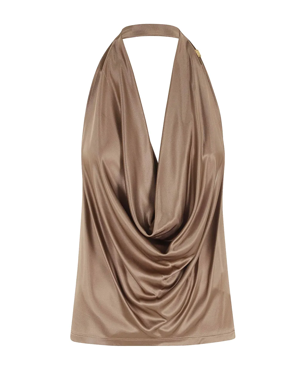 Elisabetta Franchi Halter-Neck Jersey Top