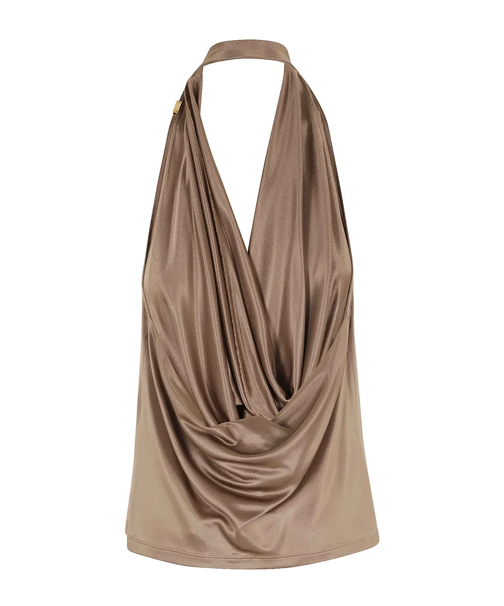 Elisabetta Franchi Halter-Neck Jersey Top