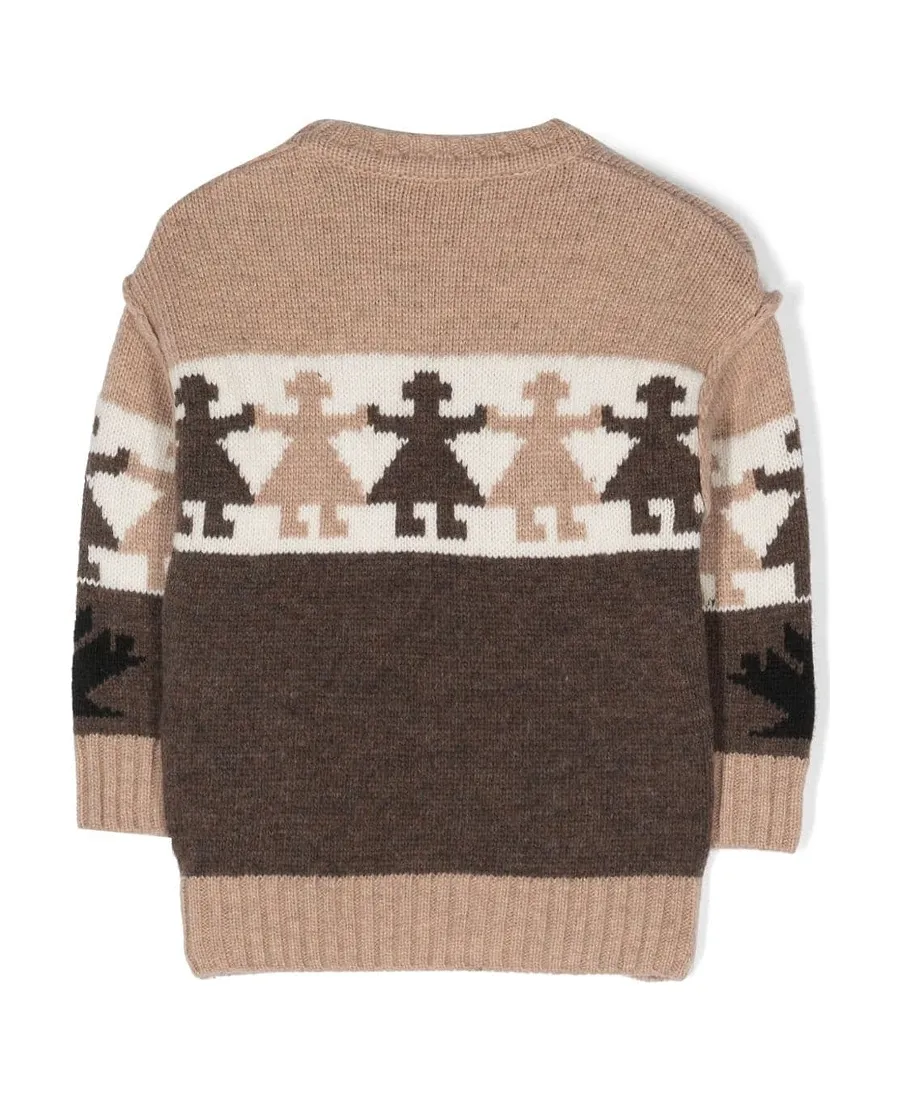Dsquared2 Kids Intarsia-Knit Crewneck Jumper
