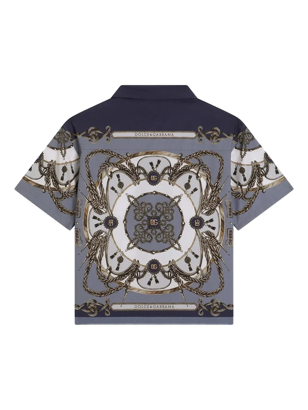 Dolce & Gabbana Cargo-Printed Poplin Shirt