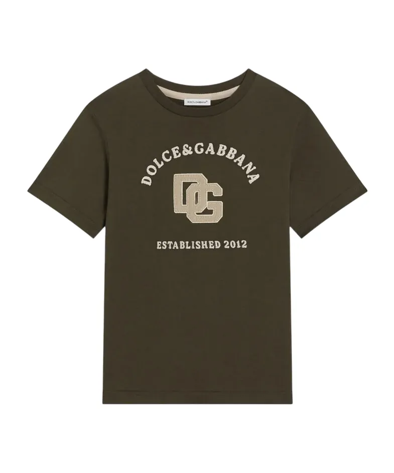 Dolce & Gabbana Kids Logo Printed Crewneck T-Shirt