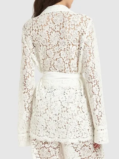 Single-Breasted Lace Blazer