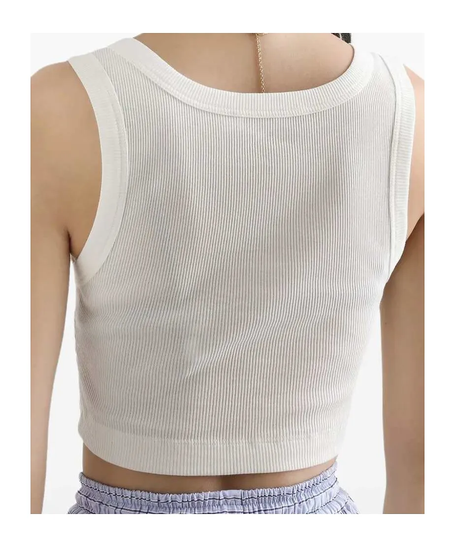 Dolce & Gabbana Cropped Henley Tank Top