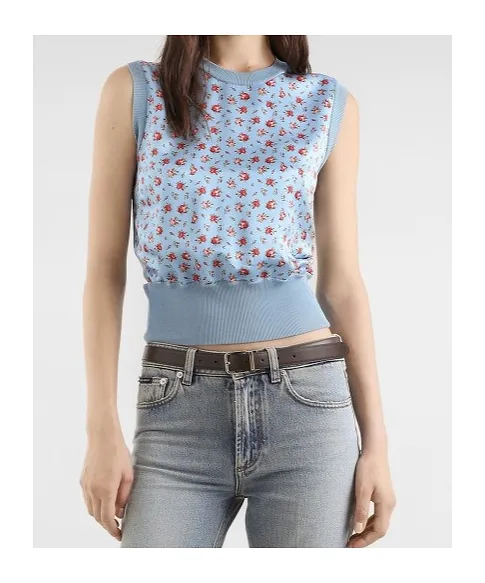Dolce & Gabbana Floral Motif Twill Vest