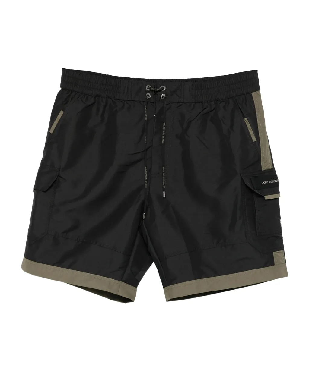 Zip-Fastening Logo-Detail Swim Shorts