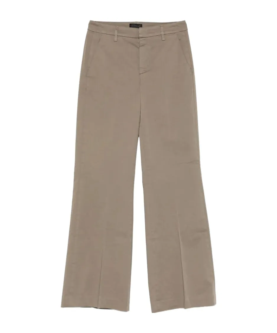 Belt-Loops Straight-Leg Trousers
