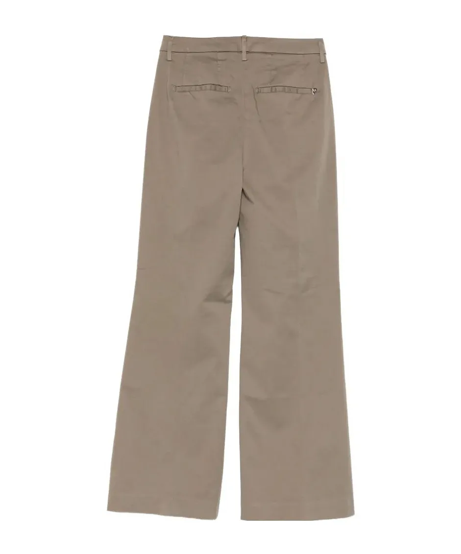 Belt-Loops Straight-Leg Trousers