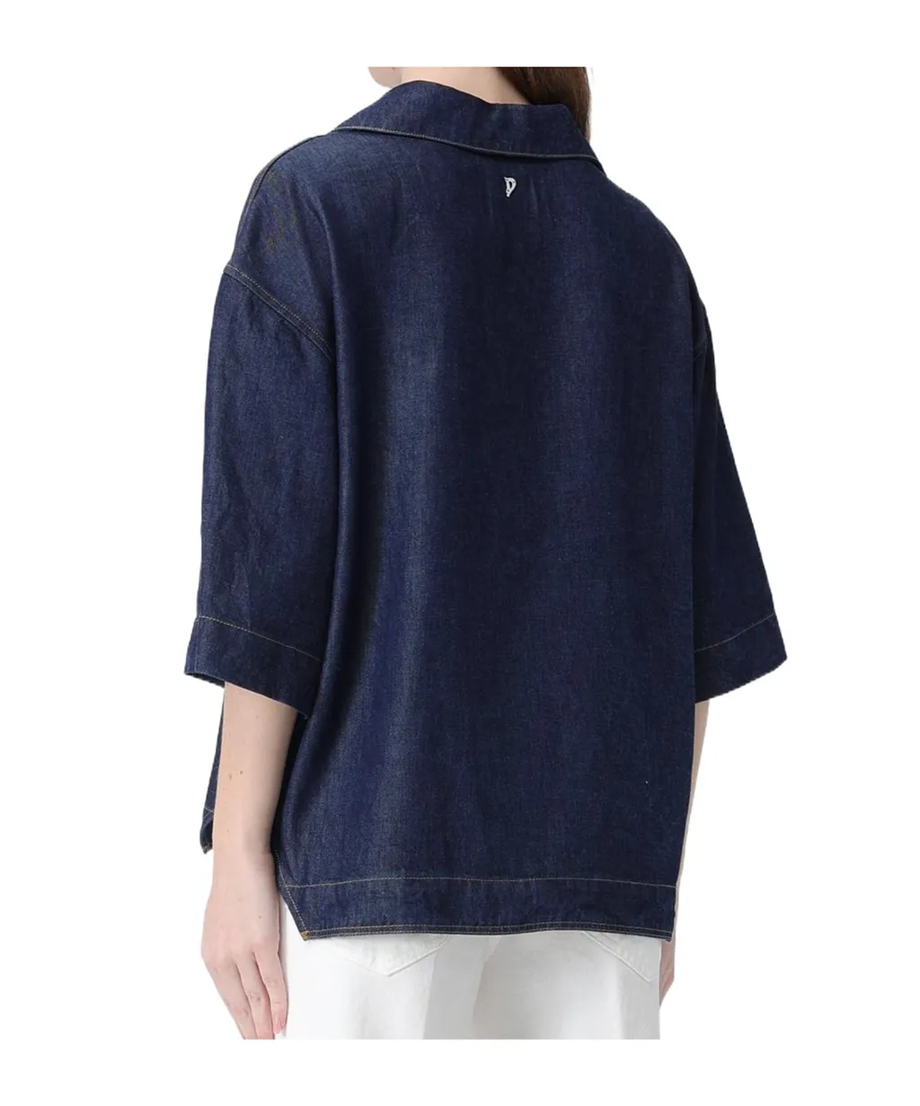 Buttoned-Pocket Denim Shirt