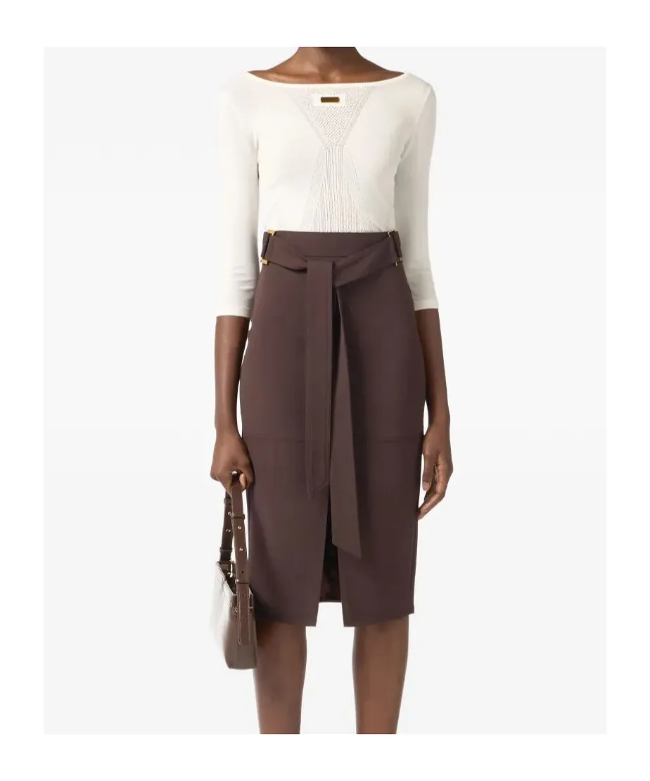 Logo-Plaque Knit Top