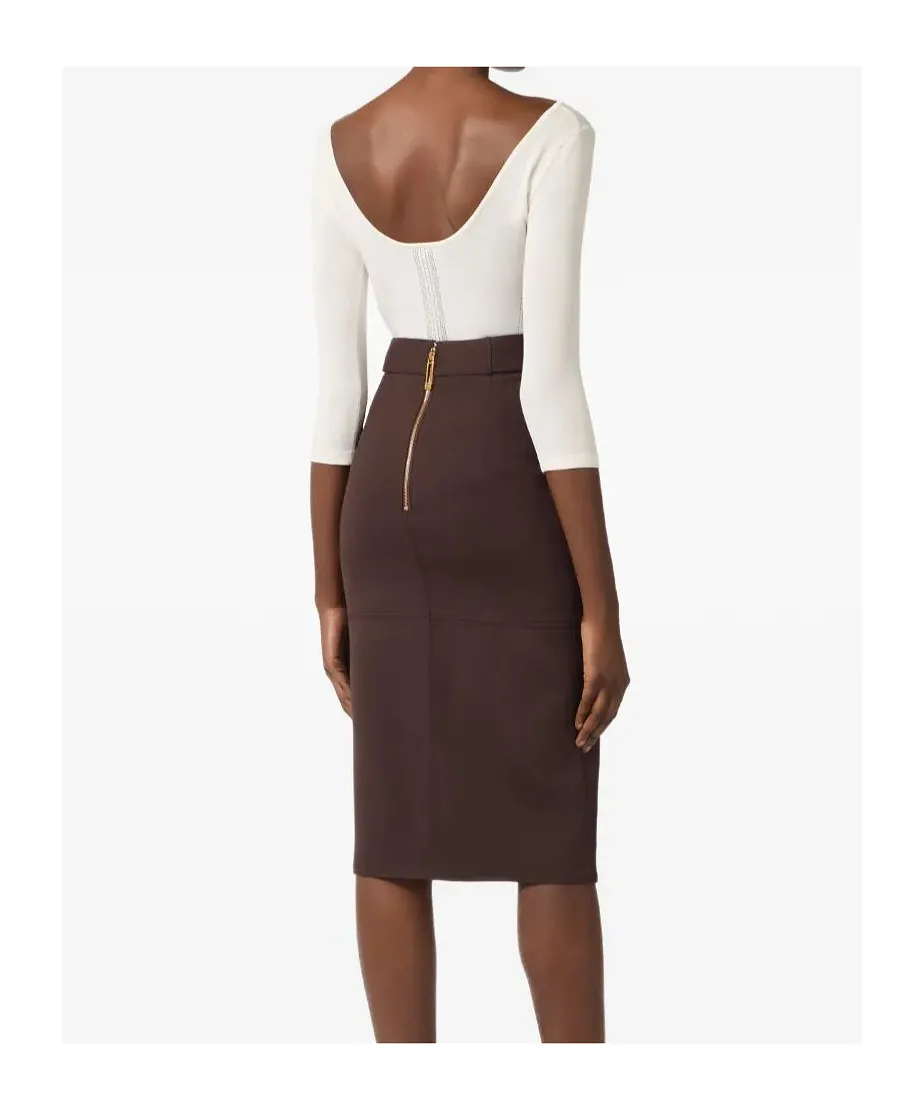 Logo-Plaque Knit Top