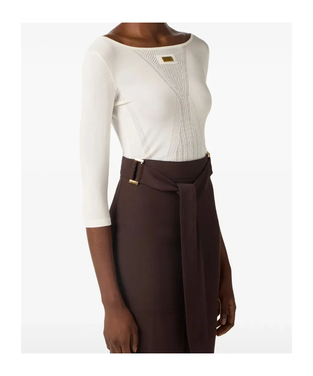 Logo-Plaque Knit Top