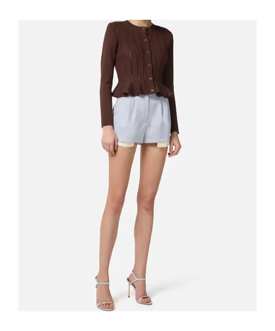 Elisabetta Franchi Openwork Detailed Knitted Jacket