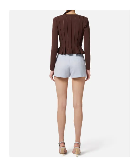 Elisabetta Franchi Openwork Detailed Knitted Jacket