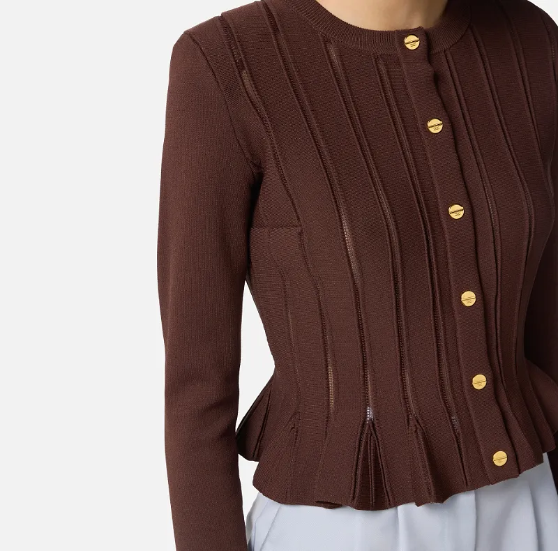 Elisabetta Franchi Openwork Detailed Knitted Jacket
