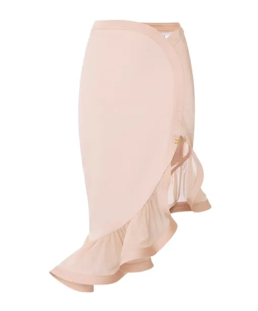 Satin Fabrics With Flounce Skirt