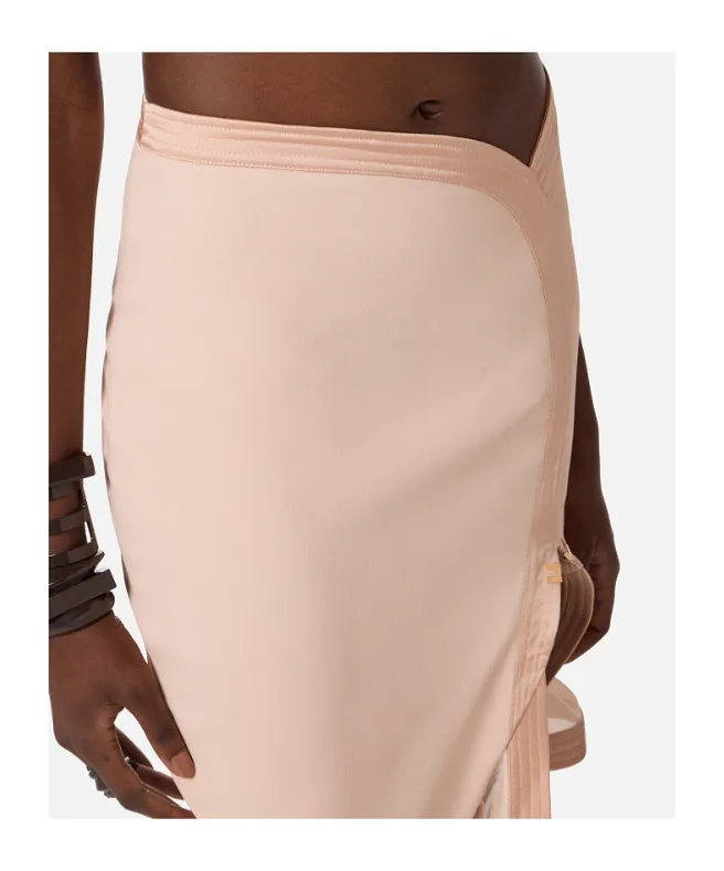 Satin Fabrics With Flounce Skirt