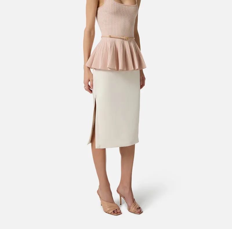 Elisabetta Franchi Slim Fit Midi Skirt