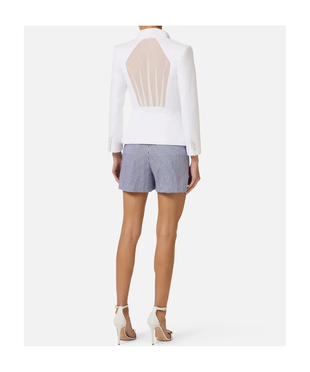 Elisabetta Franchi Striped Stretch Shorts