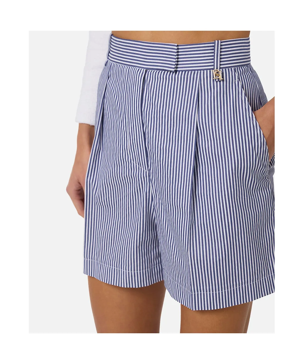 Elisabetta Franchi Striped Stretch Shorts