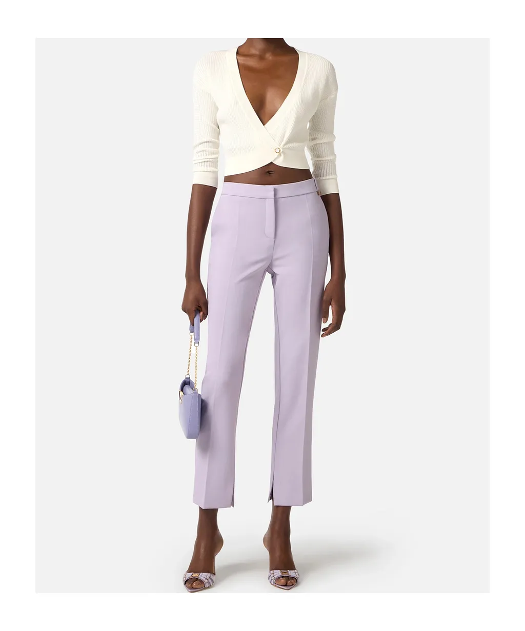 V-Neck Button Cropped Cardigan