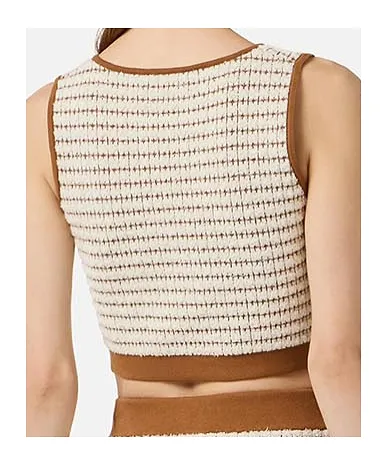 Chenille Zip-Up Crop Top