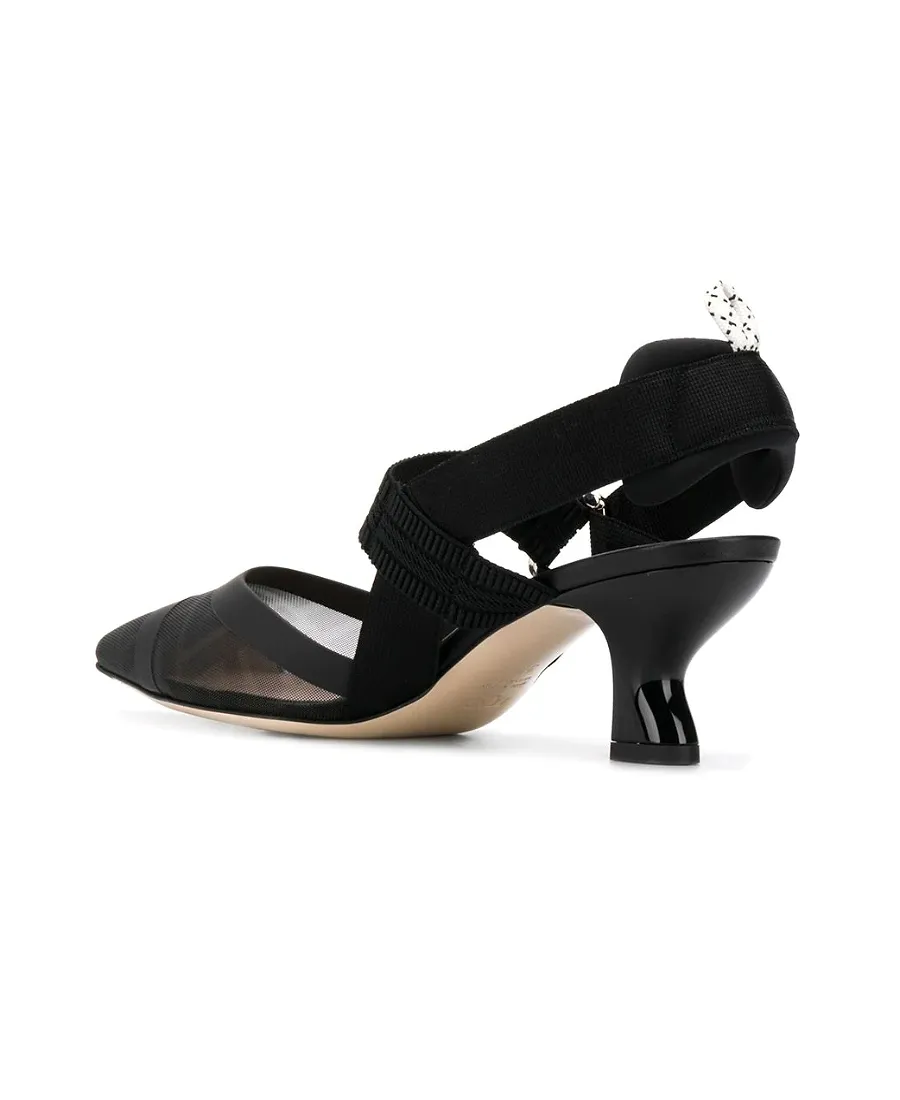 Fendi Slingback Pointed Toe Pumps