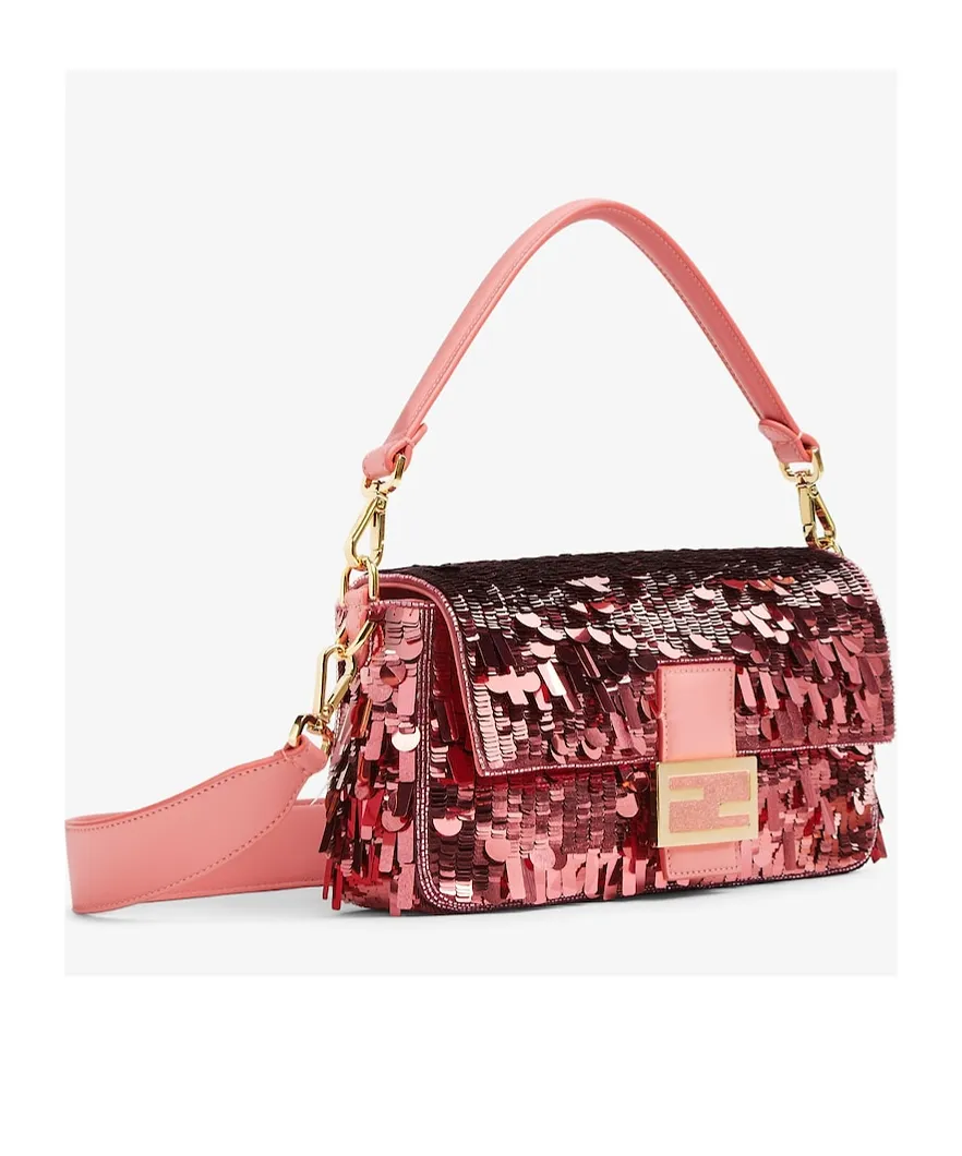 Fendi Sequin Embellished Medium Baguette Bag