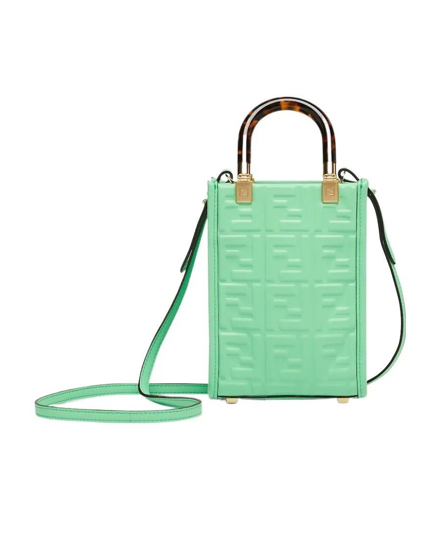 Fendi Sunshine Logo Embossed Mini Shoulder Bag