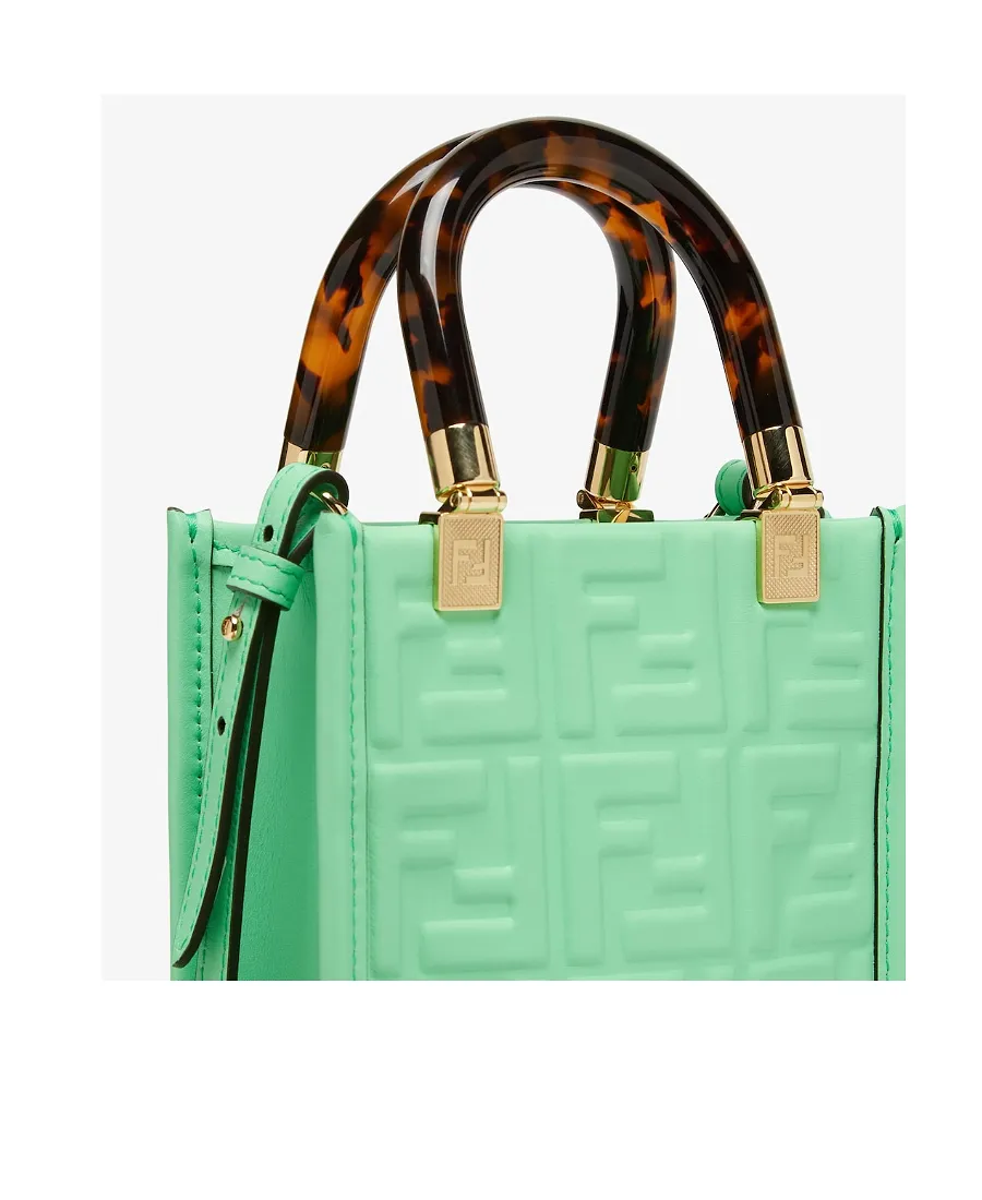 Fendi Sunshine Logo Embossed Mini Shoulder Bag