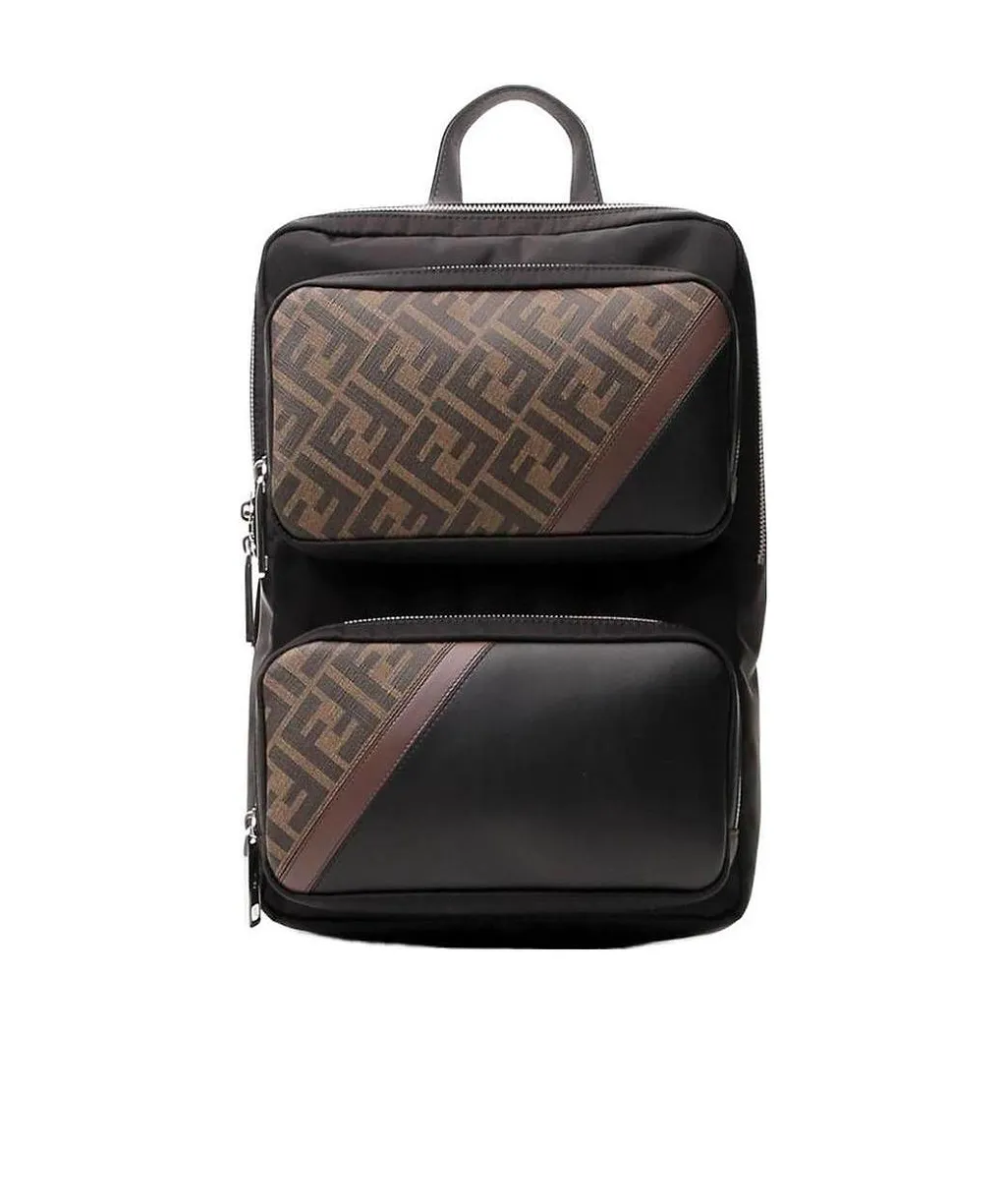 Ff Motif Panelled Backpack