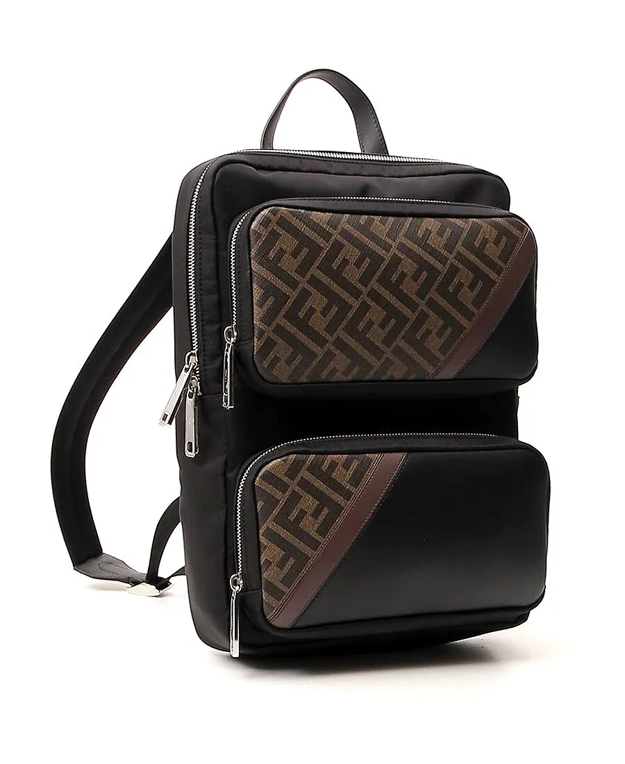 Ff Motif Panelled Backpack
