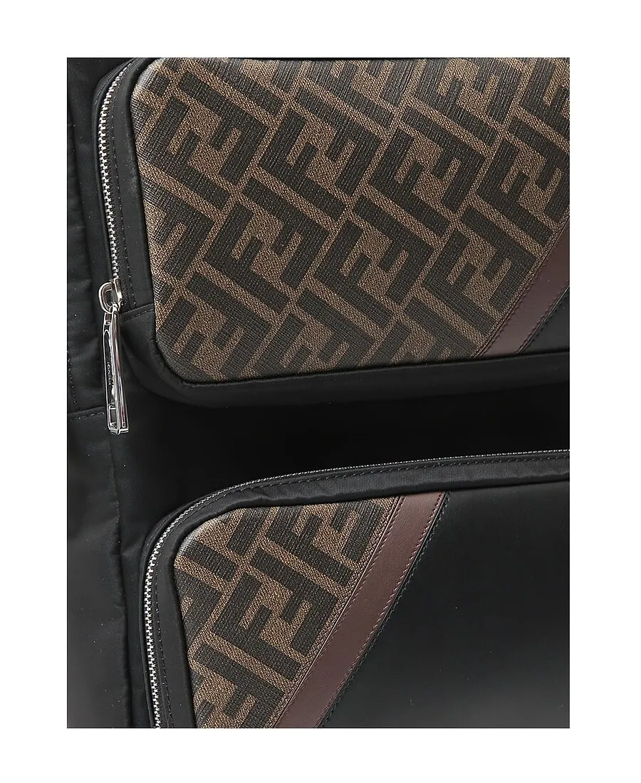 Ff Motif Panelled Backpack