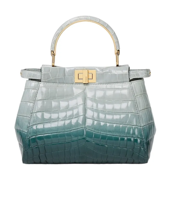 Gradient Green Crocodile Bag