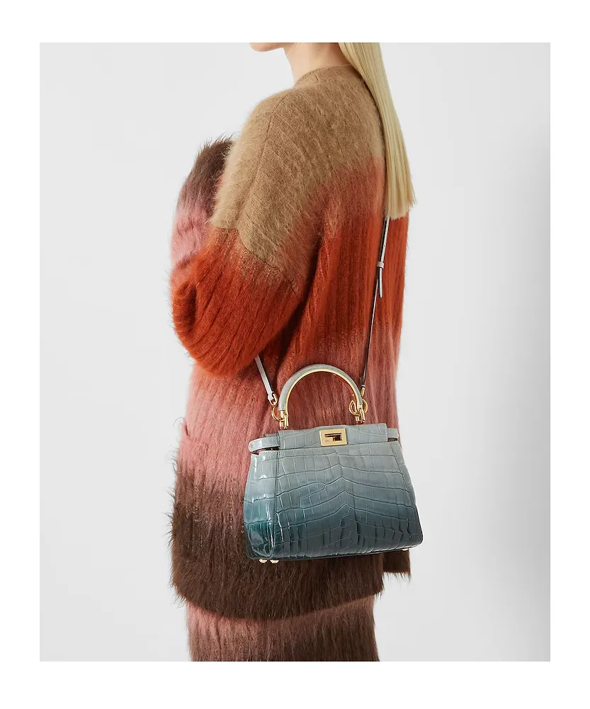 Gradient Green Crocodile Bag