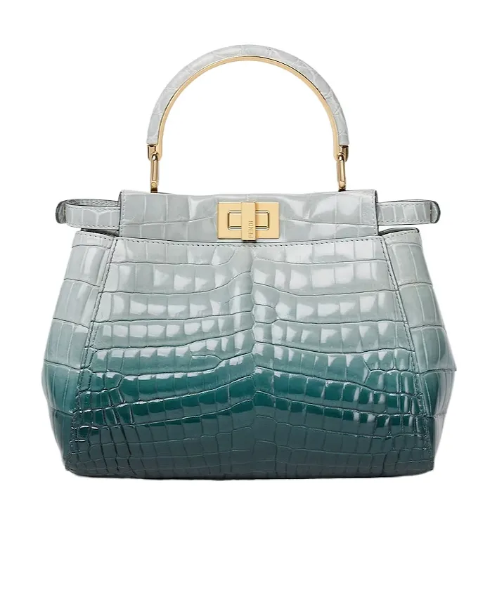 Gradient Green Crocodile Bag