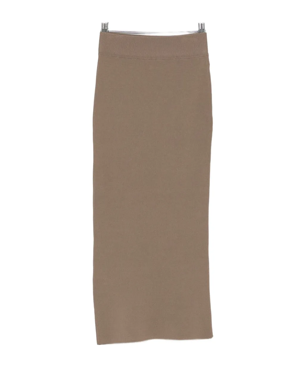 Elasticated-Waist Midi Skirt