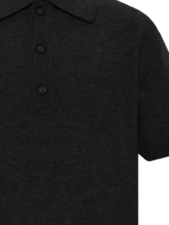 Entire Studios Buttoned Knit Polo Shirt