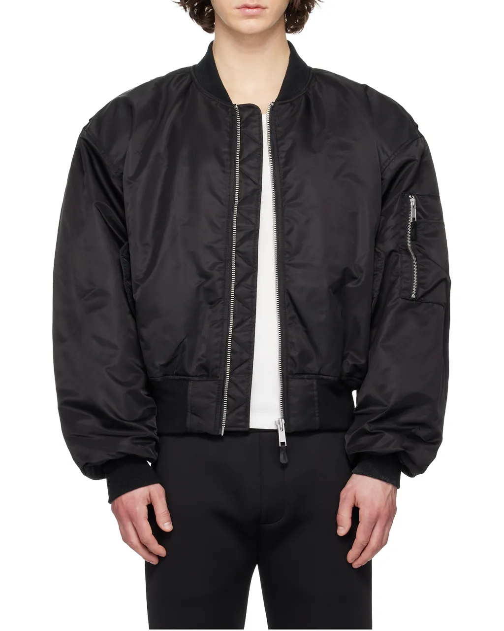 Entire Studios Cropped Broad Bomber Jacket