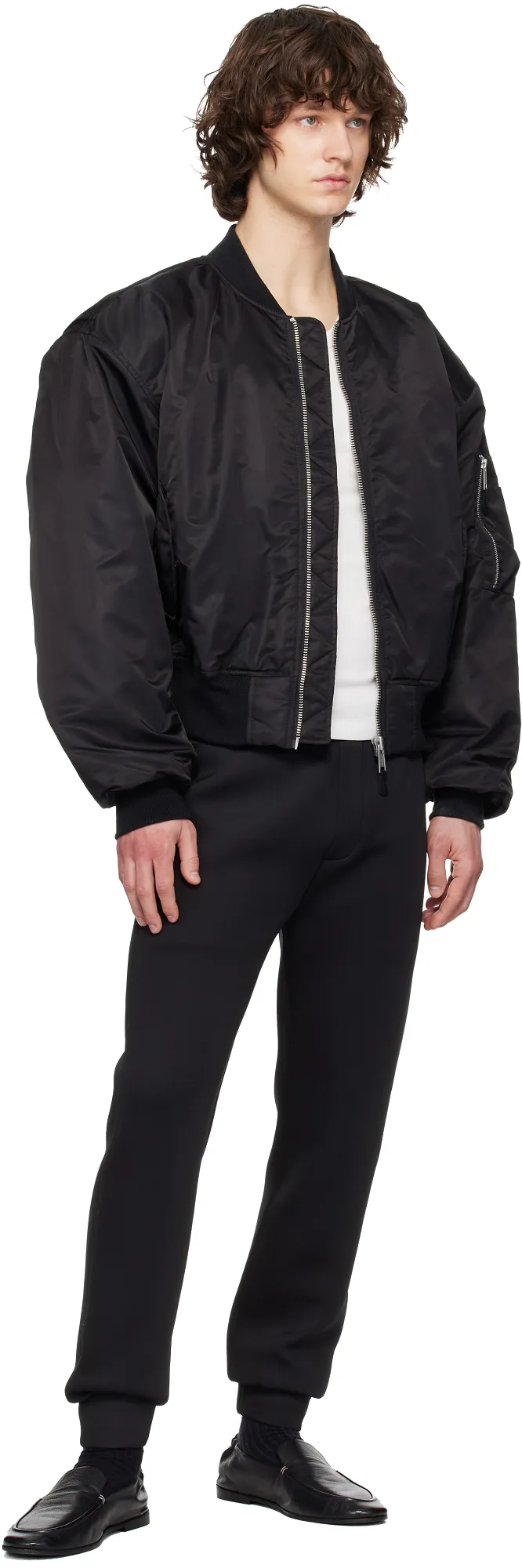 Entire Studios Cropped Broad Bomber Jacket