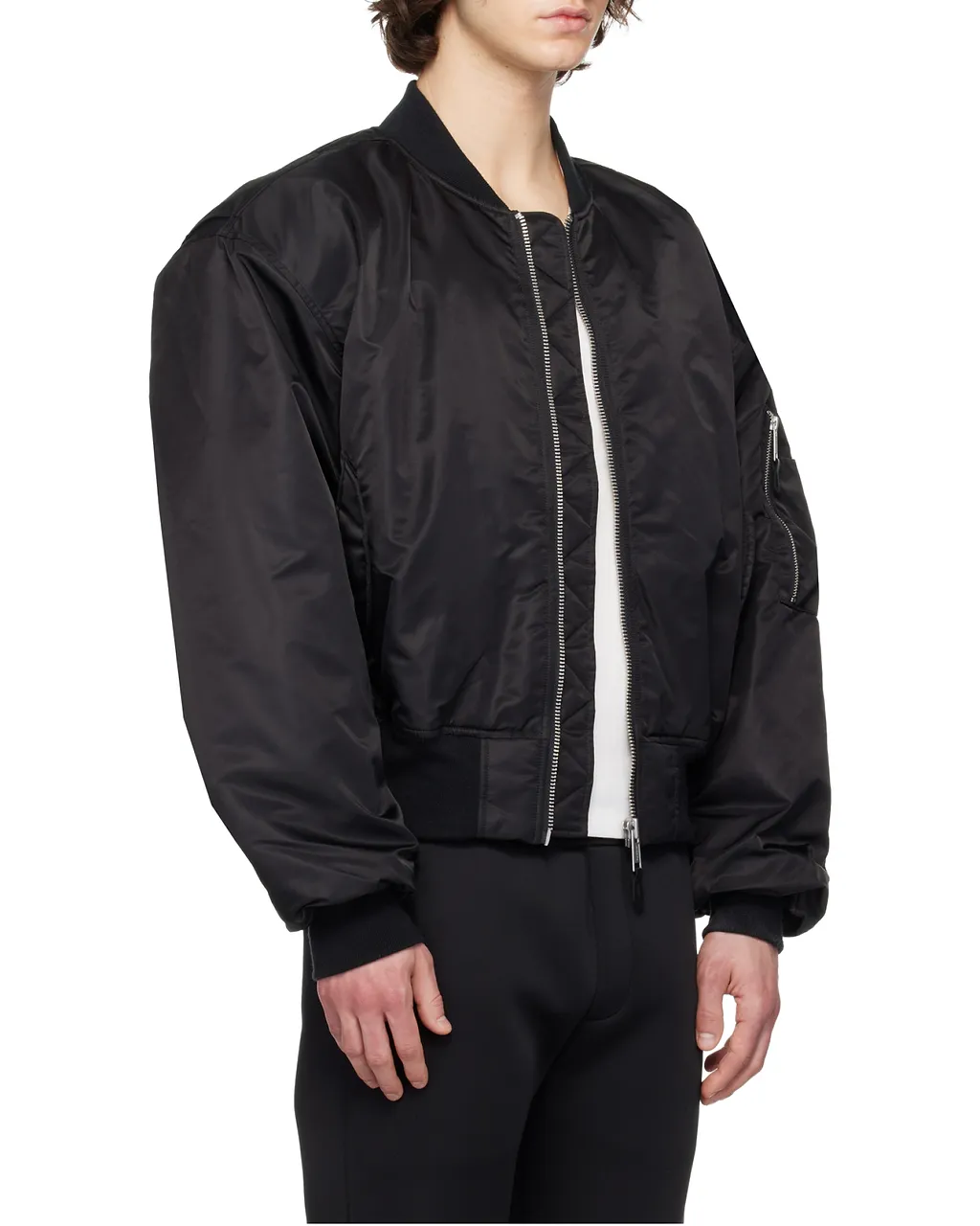 Entire Studios Cropped Broad Bomber Jacket