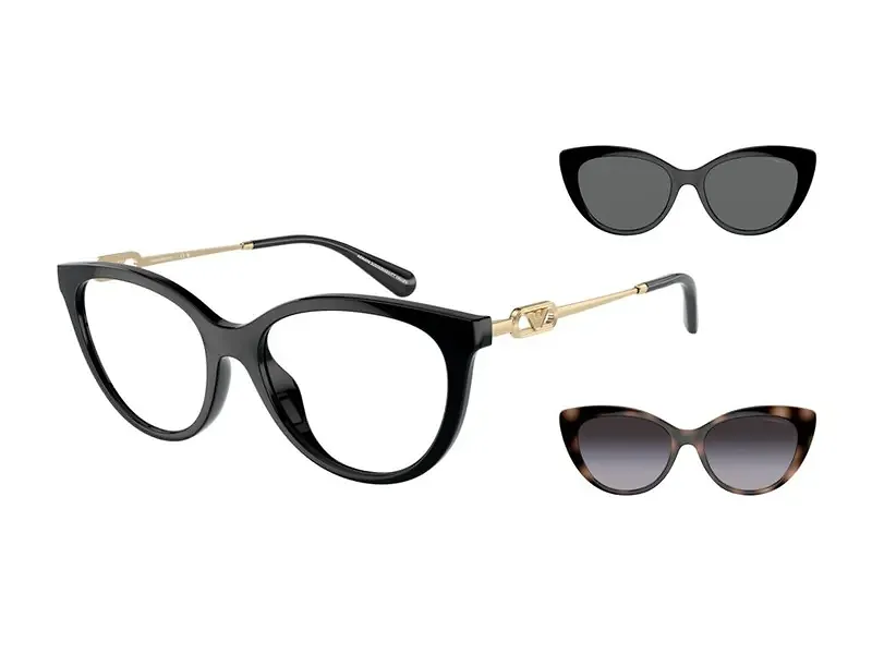 Emporio Armani Cat-Eye Clip-On Glasses