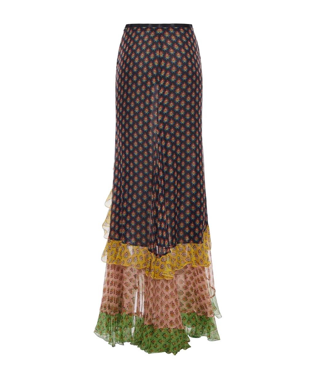 Etro Ruffled Detail Long Skirt