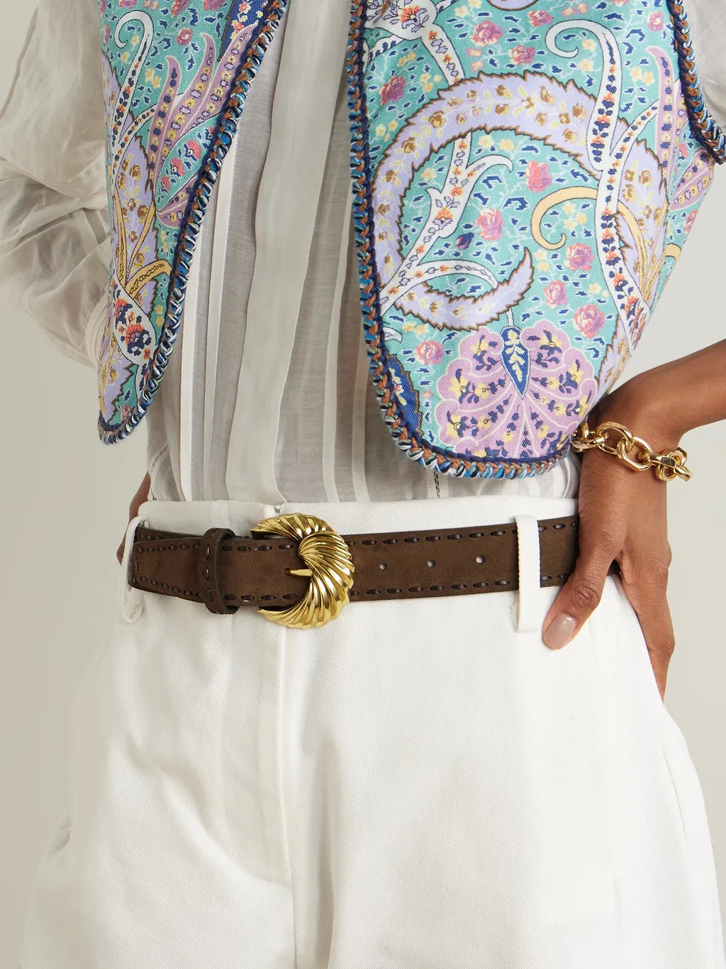 Velvet Trim Belt