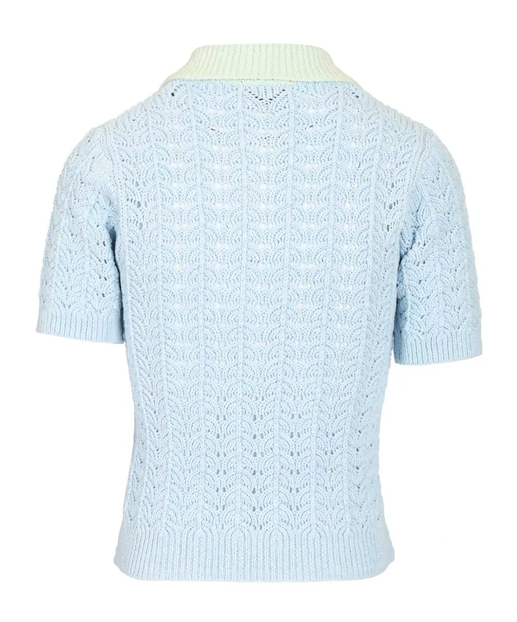 Forte Forte Open Knit Polo Sweater