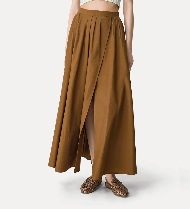 Long Poplin Skirt
