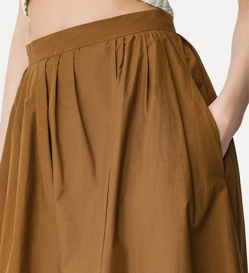 Long Poplin Skirt