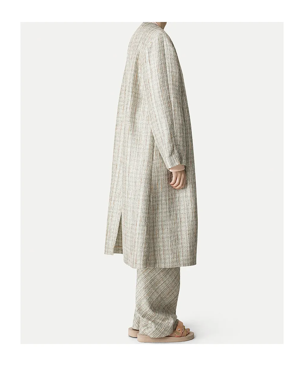Striped-Pattern Coat