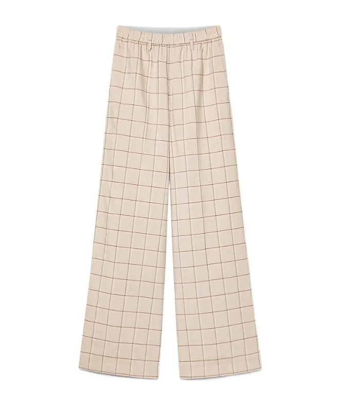 Loose—Fit Tartan Trousers