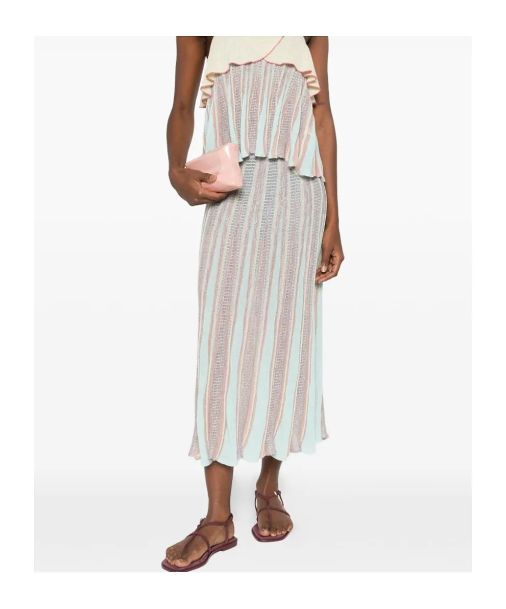 Striped Midi Skirt